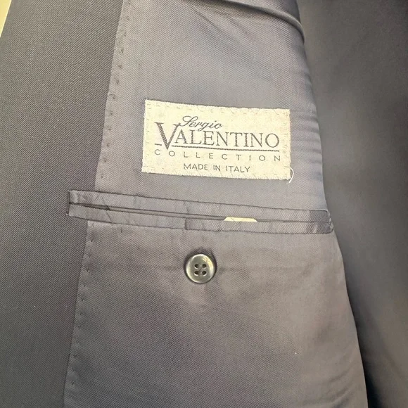 Sergio Valentino Adolfo Trabaldo 100% Wool Made in Italy 38 Rare Men Jacket Suit